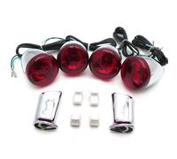 Anteriore Posteriore Giro Signal Indicatore Cromo Rosso Per 1992-2016 Harley XL