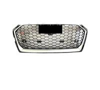 Anteriore Rene Parti Esterne Radiatore Per Au&di A5 S5 F5 2017-2019 Per RS5 Style Griglie superiori RS5 Style Trim Grill Griglia paraurti anteriore nera lucida Griglia Paraurti Griglia Radiatore(Silve