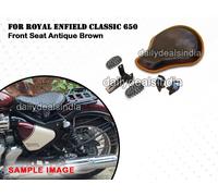Anteriore Rider Assolo Sedile Antico Marrone Per Reale Enfield Classico 650