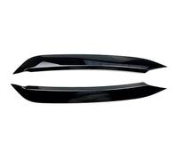 Anteriore Spoiler Di Modanatura Per Fari Auto Sopracciglio Palpebra Labbro Copertura Nero Lucido O Look Carbonio Kit Carrozzeria Per VW Per Polo 2019-2020(Nero lucido)
