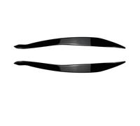 Anteriore Spoiler Palpebre Anteriori Sopracciglia Copertura Fari Adesivi Lmap In ABS Nero Lucido Per BMW Serie 5 F10 F11 2015-2017(Nero lucido)