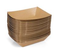 ANTETOK barche di carta monouso naturali, barca di servizio di carta, perfetto per l'esposizione di cibo Piatti convenienti Bento scatole take out vassoi festa cena a casa (16cm 100pcs)