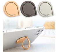 Antevia - Anelli porta telefono in metallo con rotazione universale a 360°, oltre 10 modelli, anello da dito per smartphone, colore: marrone (Zring marrone)