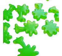 ANTEVIA - Set di 10 cubetti di ghiaccio riutilizzabili a forma di palma, 4,5 x 3 cm, più di 2.5 modelli, plastica, whisky, bevanda. Colori: verde (Iceform L3).