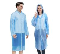 Antfly 2 pezzi pioggia poncho pioggia giacca,mackintosh trasparente,mackintosh per uomini donne impermeabile, EVA riutilizzabile da pioggia per il campeggio,escursioni,ciclismo e viaggi(Blu)