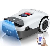 ANTHBOT Genie Robot Tagliaerba Senza Filo Perimetrale, RTK Full Band & 4 Occhi Visione 3D, AI Evitamento Ostacoli, 20+ Zone, Facile Installazione (900㎡) Genie 600