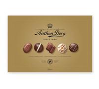 Anthon Berg - 18 Cioccolatini Ripieni Gourmet con Cacao Certificato Rainforest Alliance, Scatola Regalo da 200g, Qualità Danese dal 1884