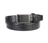 Anthoni Crown Cintura in Pelle Automatica, Nero, 110 cm Uomo