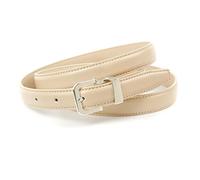 Anthoni Crown Cintura in Pelle, Beige, 110 cm Donna