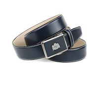Anthoni Crown Ledergürtel Cintura, Blu Scuro, 105 cm Uomo