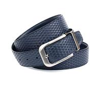 Anthoni Crown Ledergürtel Cintura, Marrone Scuro-Nero, 105 Uomo