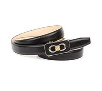 Anthoni Crown Ledergürtel Cintura, Schwarz, 85 Donna