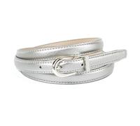 Anthoni Crown Ledergürtel in Silber 15mm Breit Sil13sts Cintura, Argento, 105 cm Donna