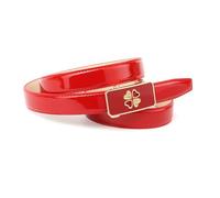 Anthoni Crown Roter Lackledergürtel R4rpe01l Cintura, Colore: Rosso, 110 cm Donna