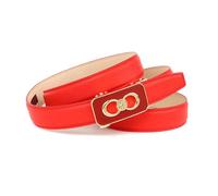 Anthoni Crown Schmaler Raster Automatik Gürtel 4rxt6025 Cintura, Colore: Rosso, 100 cm Donna