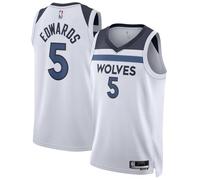 Anthony Edwards Minnesota Timberwolves NBA - Maglia Swingman per bambini 8-20, edizione dell'associazione, colore: bianco, Anthony Edwards Minnesota Timberwolves Bianco, 14-16