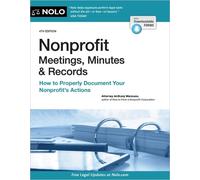 Anthony Mancuso Nonprofit Meetings, Minutes & Records (Tascabile)