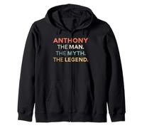 Anthony The Man Il Mito La Leggenda Nome Personalizzato Uomini Felpa con Cappuccio