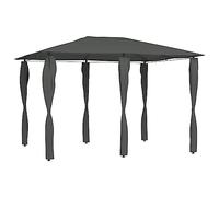 Anthracite 3 x 4 x 2,6 m Outdoor Gazebo con copertura postale, 160 g/m² Fabric Canopy, Steel Frame, Patio Sun Shade Tent for Party & Events