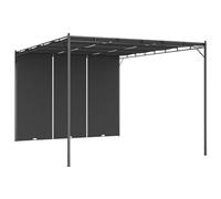 Anthracite Outdoor Gazebo con telaio in acciaio rivestito a polvere, 4 x 3 x 2,25 m, Easy Up Patio Canopy Tent for Sun Shade, Heavy Duty Party Shelter