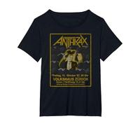 Anthrax Among The Living Flier Vintage Maglietta, Donna Plus-Size, Nero, 6X