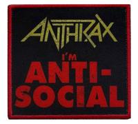 Anthrax Anti-Social Tasca a Toppa (Taglia Unica) (Rosso, Giallo, Nero)