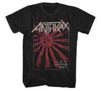 Anthrax - Giappone 87 - American Classici - Solido Nero Adulto T-Shirt