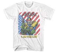 Anthrax - i Am The Law - American Classici - Bianco Adulto Manica Corta T-Sh
