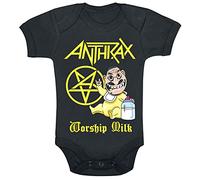 Anthrax Kids - Worship Milk Unisex Body nero 56/62 100% cotone