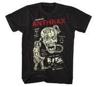 Anthrax - Live A Ritz - American Classici - Solido Nero Adulto Manica Corta T-Sh