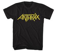 Anthrax - Logo - American Classics - T-Shirt Nero Pieno Da Uomo A Manica Corta