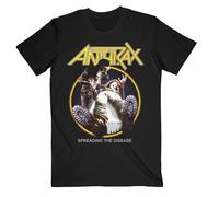 Anthrax Spreading The Disease Track List autorizzato Uomo maglietta