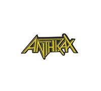 Anthrax Yellow Metal Band, toppa ricamata con logo da applicare con ferro da stiro