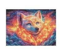 Anthropomorphic Fox with Fiery Heart Puzzle 500 Pezzi Per Lui Amici E Colleghi Rompicapo Sfida Impossibile Giochi Da Tavolo Serate in Gruppo Regalo Natale 2025 500 PCS