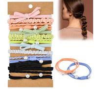ANTHYTA 16 PZ Set di Elastici per Capelli Donna Eleganti, Corda Elastica per Capelli, Elastici per Capelli Colorati, Elastici per Capelli Bracciale Boho, Fasce per Capelli Titolari per Coda di Cavallo