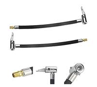 ANTHYTA 2 Pezzi Adattatore Tubo di Gonfiaggio Pneumatici 23 CM Tubo Flessibile della Pompa di Gonfiaggio Connettore della Valvola di Gonfiaggio Portatile per Biciclette, Moto, Auto, Camion
