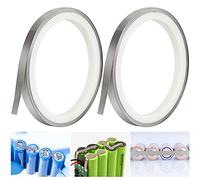 ANTHYTA 2 Rotoli di Strisce di Nichel 8mm x 0,1mm x 10m, Strisce Nichel Compatibili con Banda Hilumin 18650, Strisce Lamiera Piastre di Nichel, Strisce di Batteria per Saldatrice a Punti