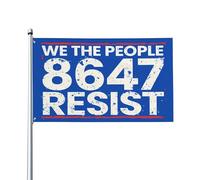 Anti 8647 We The People Resist Flag Bandiere da giardino antifasciste per esterni 3x5 Banner Cartelli da giardino