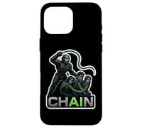 Anti AI attivista catena Intelligenza Artificiale Slavery Robot Custodia per iPhone 16 Pro Max