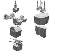 Anti-Air Turret for Defence Line Compatible with Aegis Wall Gaming Terrain