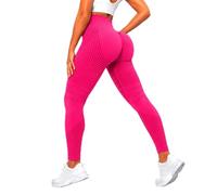 Anti Cellulite Leggings for Women, 3D Compression High Waist Tummy Control Butt Lifting Scrunch Workout Yoga Pants (Rose Red,4XL)