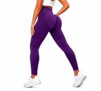 Anti Cellulite Leggings for Women, 3D Compression High Waist Tummy Control Butt Lifting Scrunch Workout Yoga Pants (Purple,4XL)