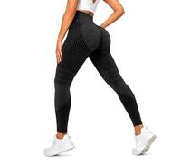 Anti Cellulite Leggings for Women, 3D Compression High Waist Tummy Control Butt Lifting Scrunch Workout Yoga Pants (Black,4XL)