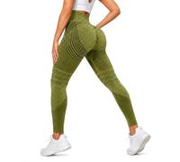 Anti Cellulite Leggings for Women, 3D Compression High Waist Tummy Control Butt Lifting Scrunch Workout Yoga Pants (Olive,4XL)