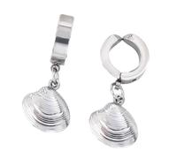 Anti Corrosioni In Acciaio Inox Orecchio Clip Shell/Stelle Marine Gioielli Accessori Per Vacanze Al Spiaggia Occasioni Speciali Gioielli Anallergici Per Pelle Sensibile, Misura unica, come descritto
