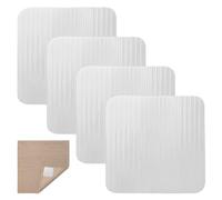 Anti Derapant Tappeto, 4 pezzi Antiderapant Tappeto Parquet Rug Grippers Coupeable, Antiscivolo Adesivo per piastrelle e pavimenti in legno Franco, Bianco