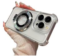 Anti-Fall Four Corners Magnetic Phone Case With Invisible Ring Stand,Transparent Slim Phone Case For Samsung S25 Ultra, S24, S23, S22 Series (Transparent,S22PLUS)