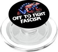 Anti Fascism Frogs Against Fascism Off to Fight Fascism Frog PopSockets PopGrip per MagSafe