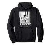 Anti Fascism Resist One Day We Will Wake Up to His Obituary Felpa con Cappuccio