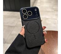 Anti-Fingerprint Magnetic Phone Case for 12-17 Series, Solid Color Matte Magnetic Case for iPhone 17 Pro Max, Anti-Scratch Shockproof Protective (Black,12)